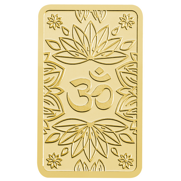 24k Gold Diwali Om Bar -  1 gram