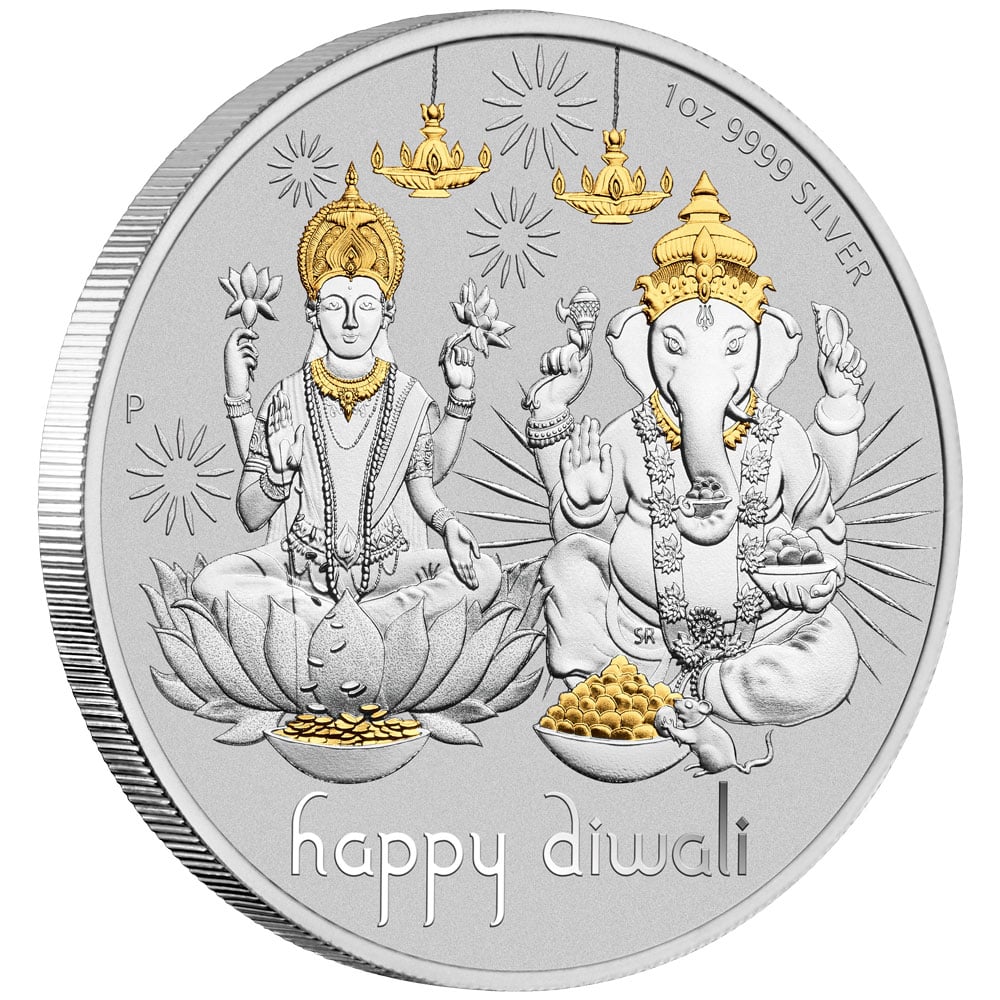 1oz Silver Diwali Edition Lakshmi & Ganesh Box Set
