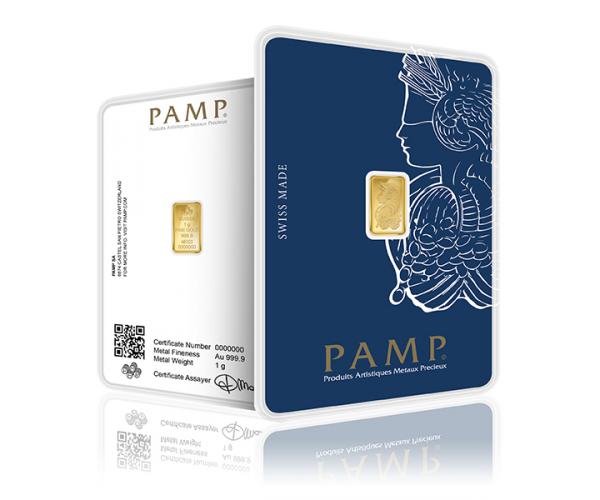 1 Gram Fine Gold Bar - PAMP SUISSE