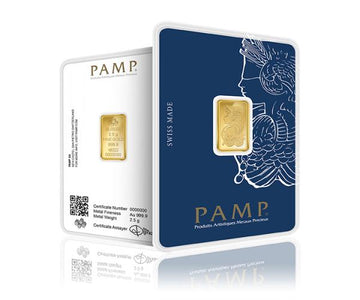 2.5 Gram Fine Gold Bar - PAMP SUISSE