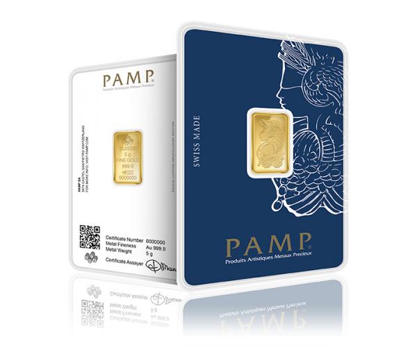 5 Gram Fine Gold Bar - PAMP SUISSE