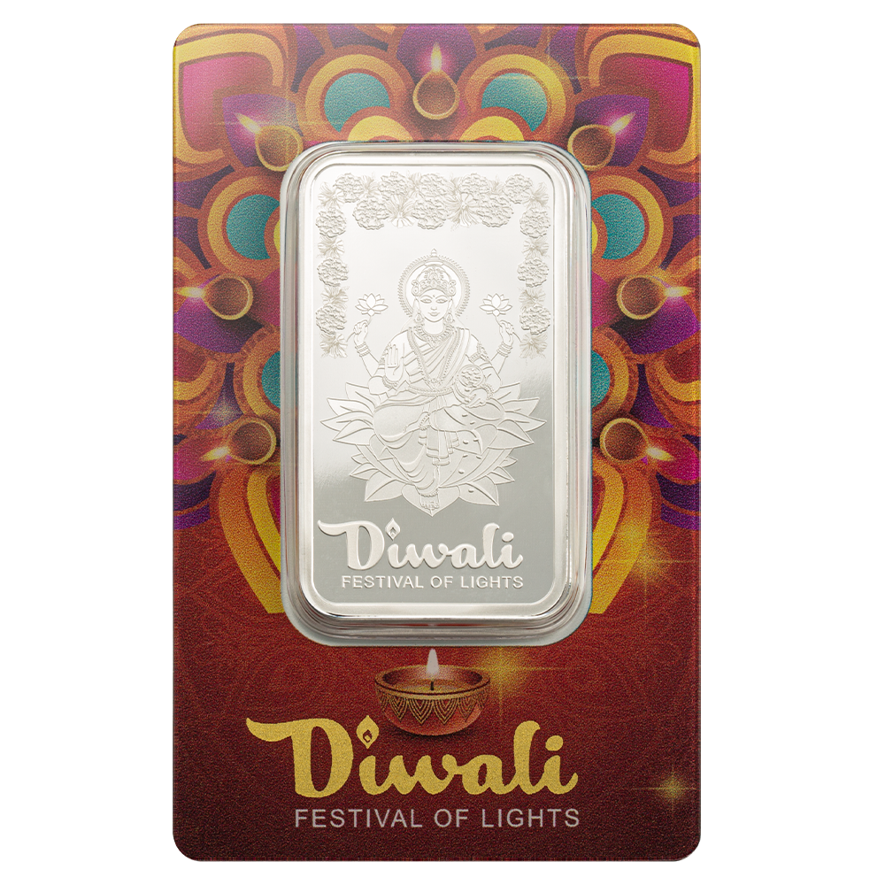 PAMP Diwali Lakshmi & Rangoli 1oz Pure Silver Bar – Goddess of Wealth & Prosperity | Limited Edition