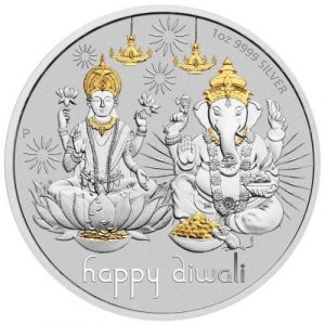 Lakshmi and Ganesh Silver Coin
