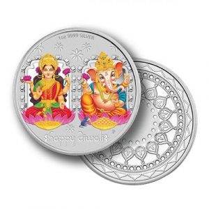 diwali silver coin